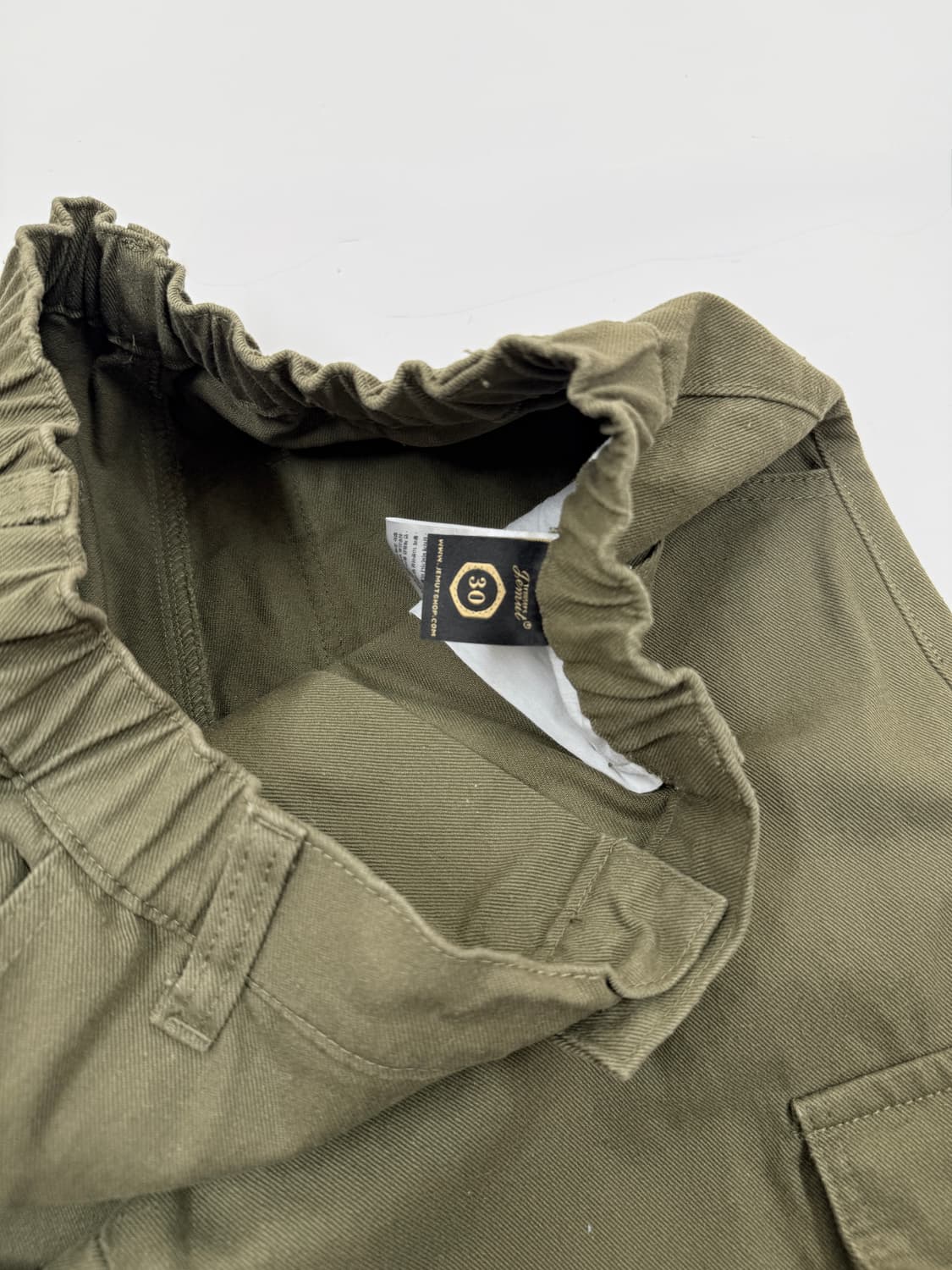 올리브 카키 코튼 카고 팬츠 상품이미지5
