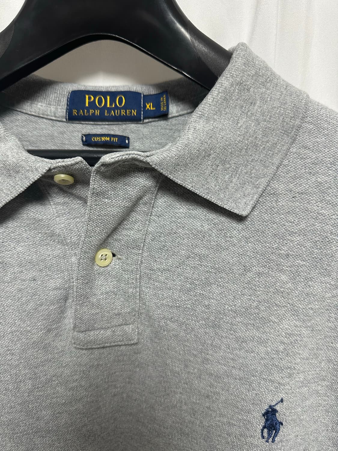 no.100 폴로 랄프로렌 긴팔 pk티셔츠 상태s급 그레이 XL 상품이미지2