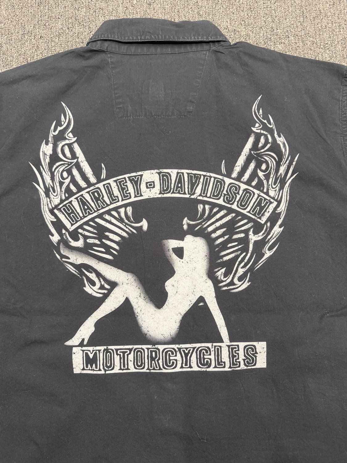 L)할리데이비슨 빈티지 프린팅 반팔 셔츠 상품이미지5