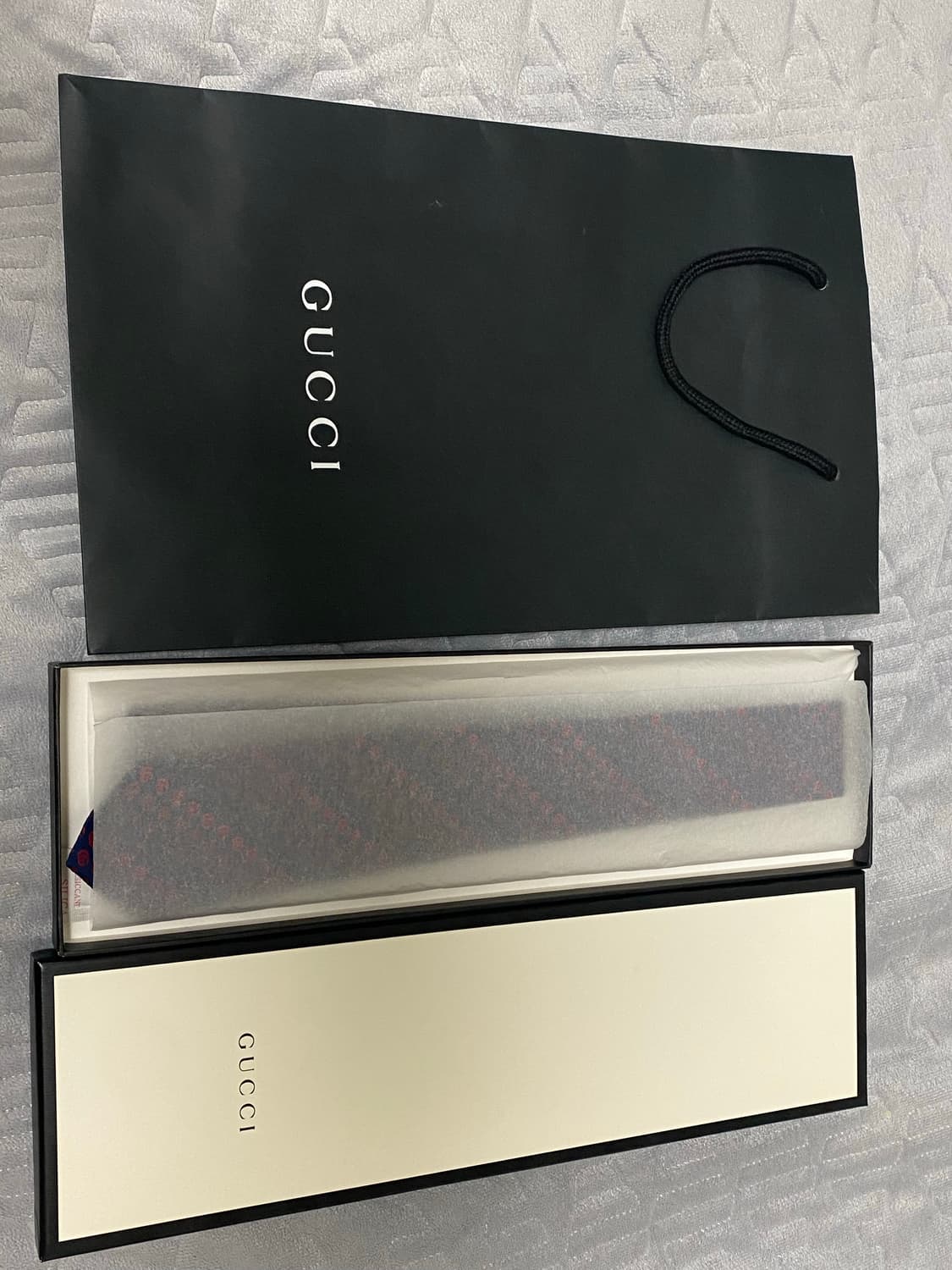 구찌 GG 로고 실크 넥타이 상품이미지2