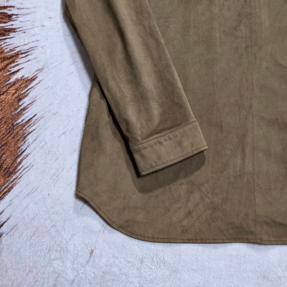 자라 브라운 스웨이드 셔츠 상품이미지6