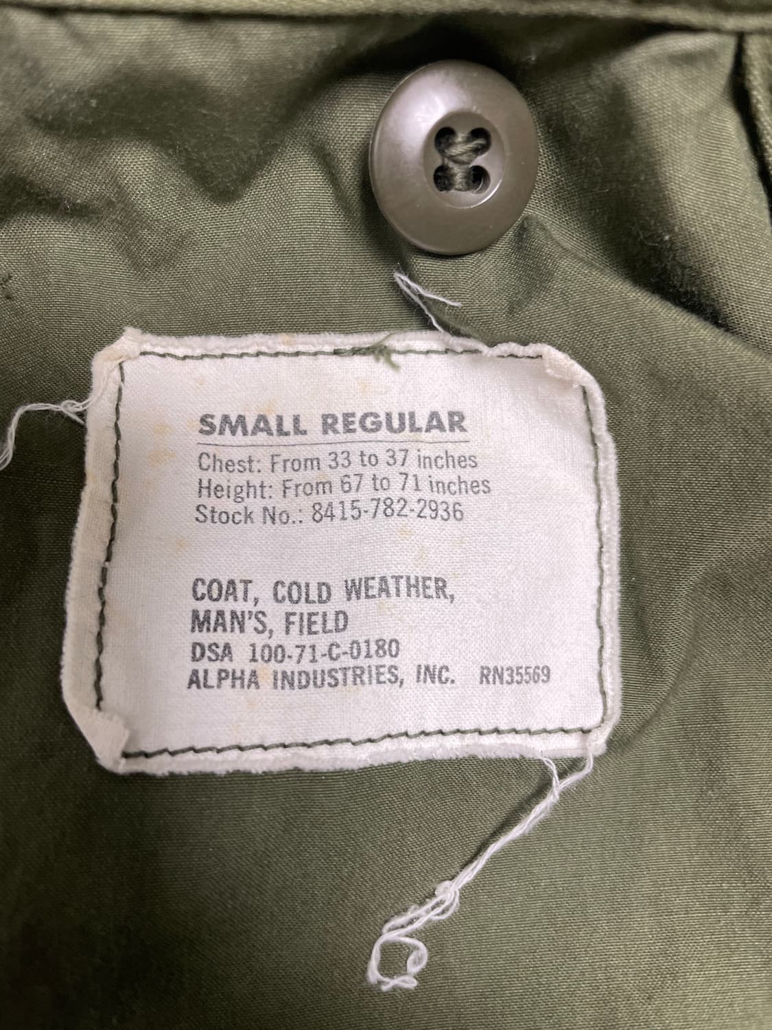 m65og 필드자켓 스몰 레귤러 상품이미지7