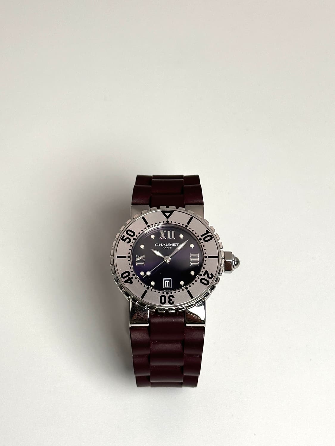 쇼메 클래스 원 스테인리스 & 버건디 러버 워치 상품이미지1