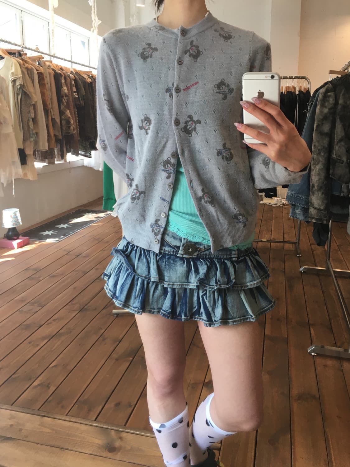 히스테릭글래머 소라 퍽베어 가디건 상품이미지4