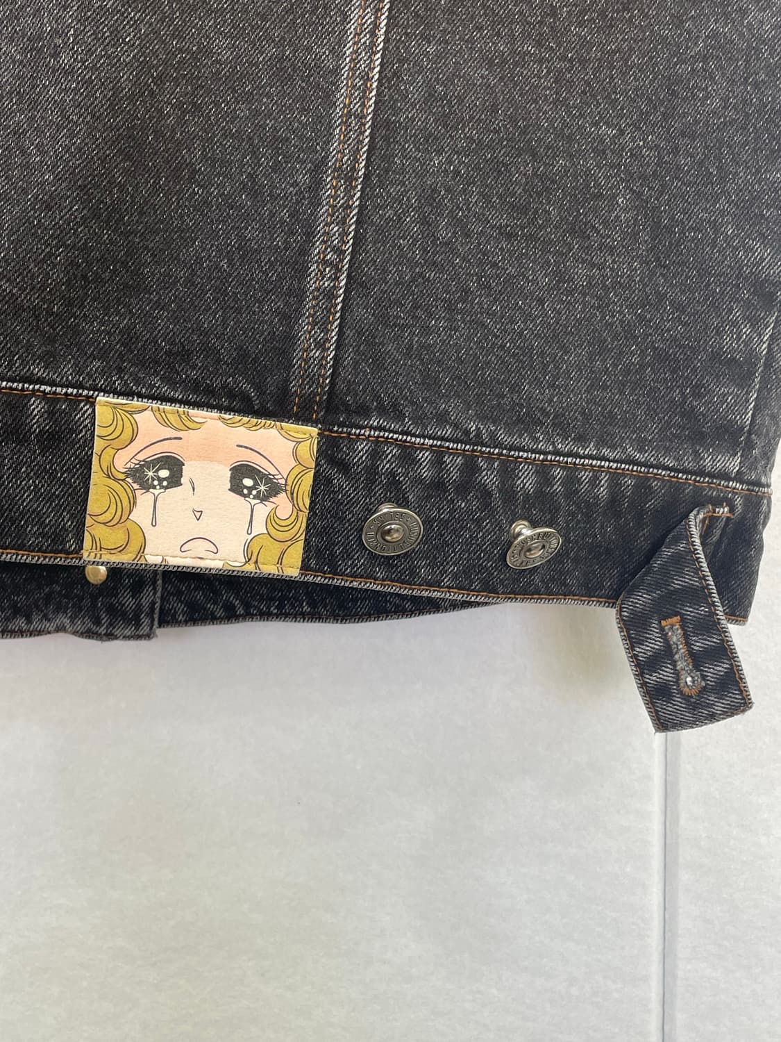 푸시버튼 블랙 KIMONO 데님 자켓 상품이미지7