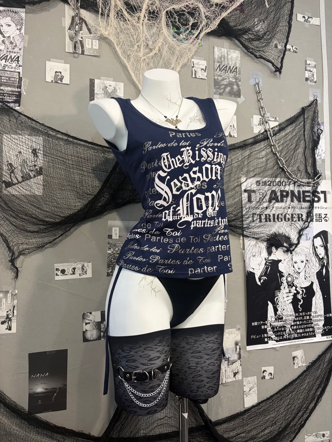 Y2K lettering Glitter sleeveless 상품이미지9