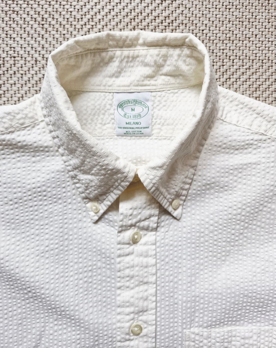 브룩스브라더스 밀라노 솔리드 시어서커 셔츠 상품이미지2