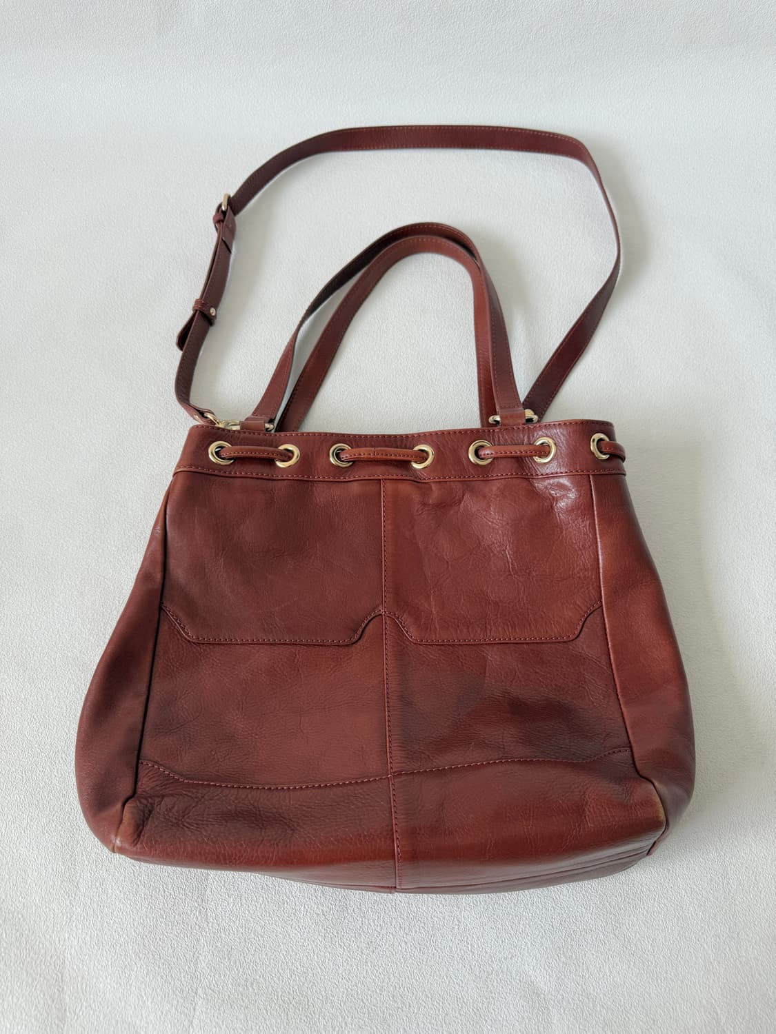 몽삭(monsac) 레더 토트백(크로스 가능) 상품이미지4