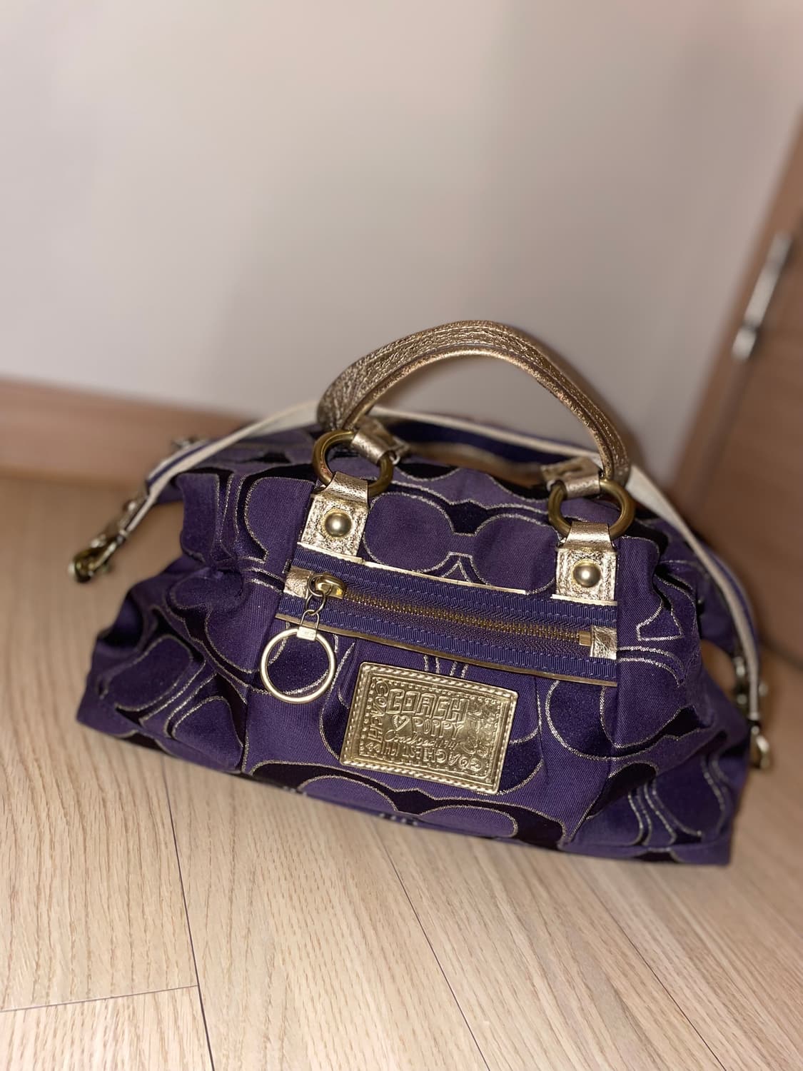 코치 골드 바이올렛 y2k 갸루백 상품이미지1