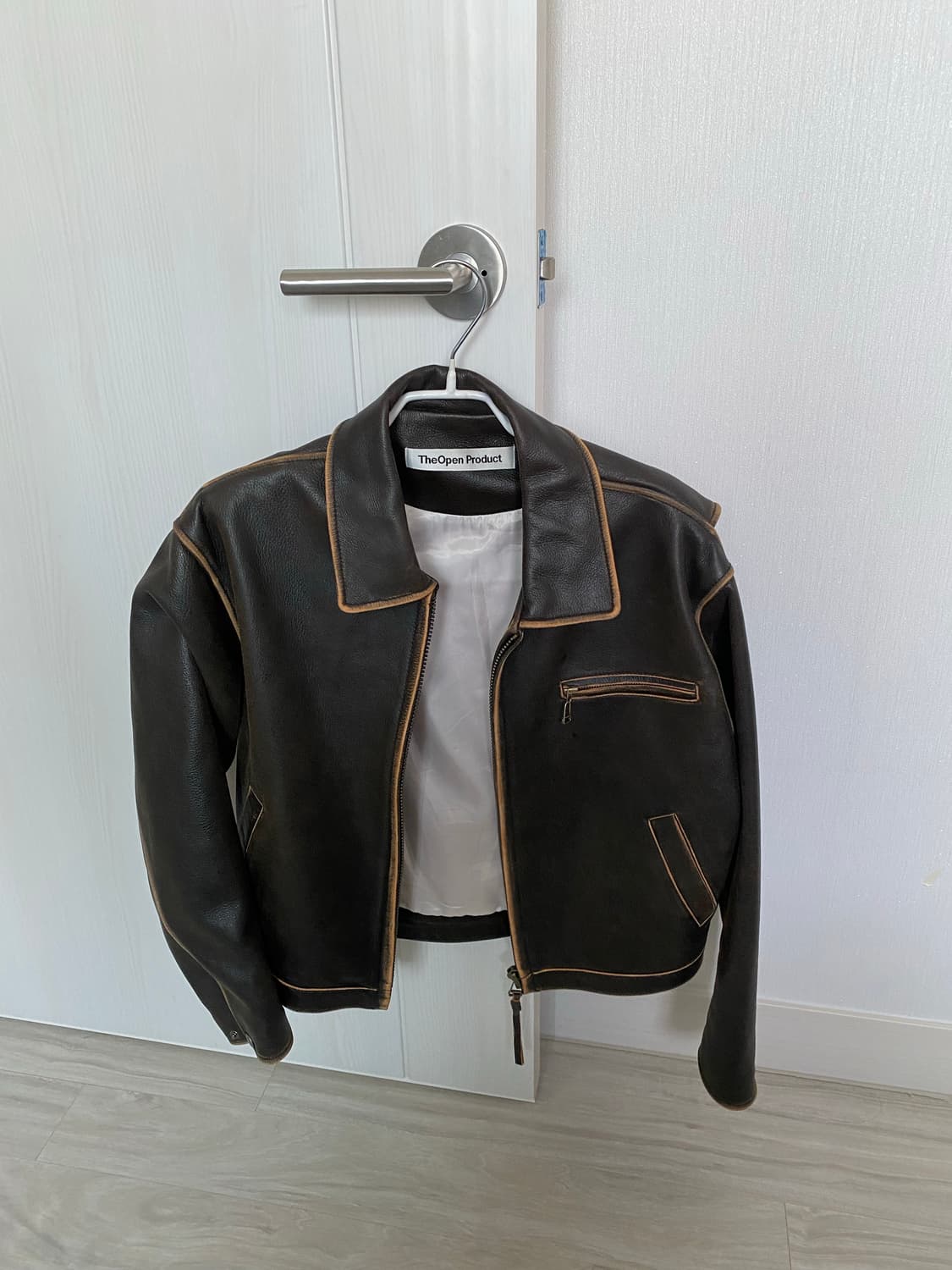 더오픈프로덕트 레더자켓 브라운 상품이미지3