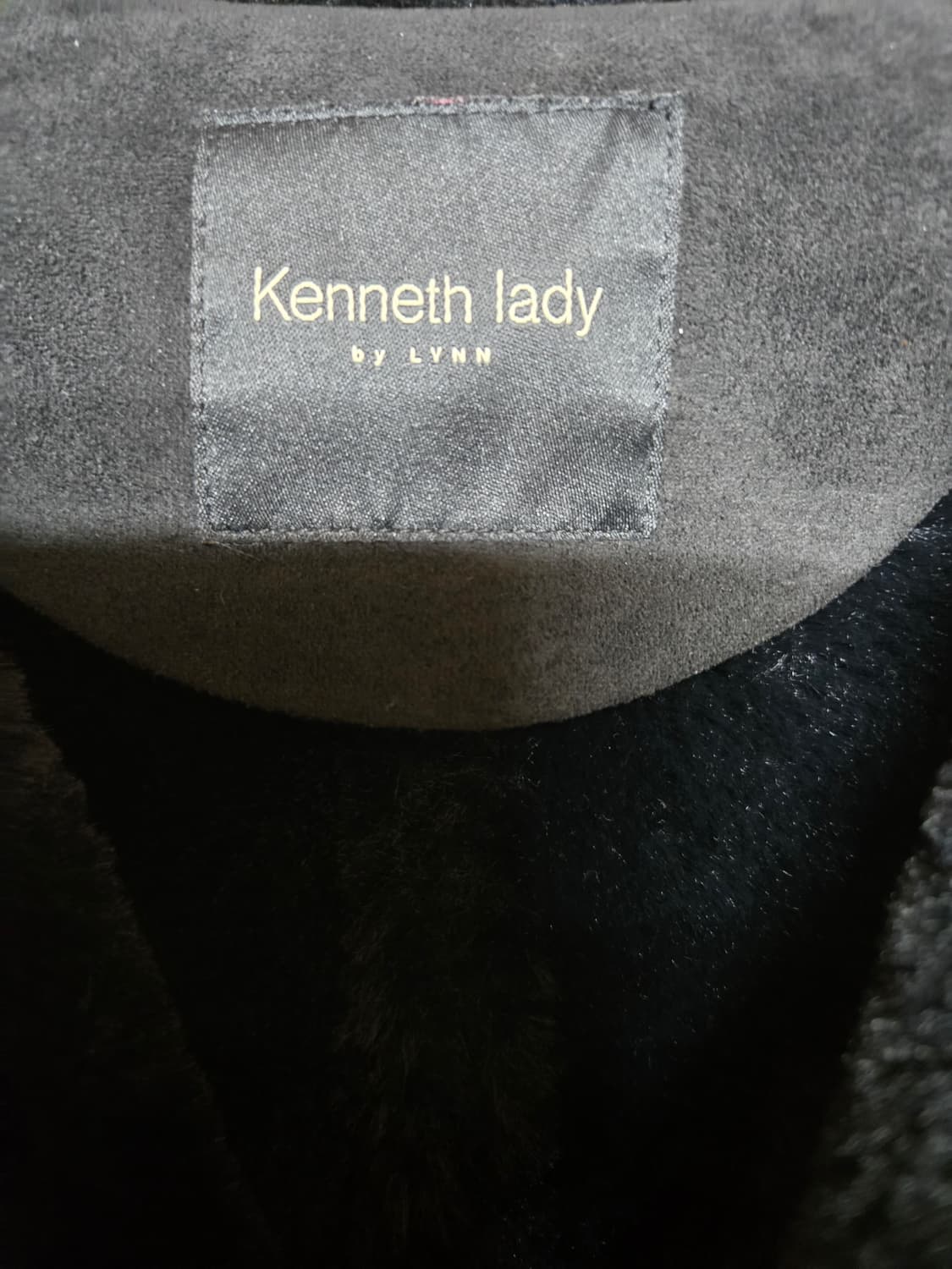 kenneth lady케네스레이디 블랙 롱무스탕 코트55 상품이미지5