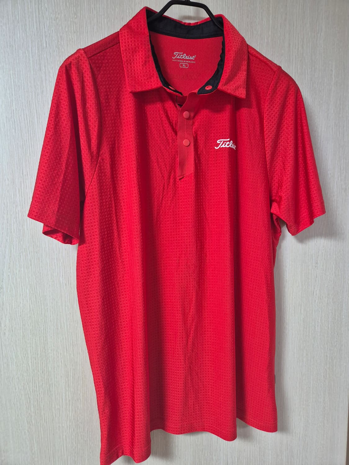 (정품) 타이틀리스트 레드 골프 반팔 카라티 XL 상품이미지1