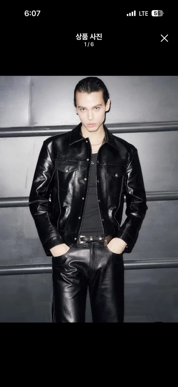 세비지 레더 트러커 자켓 XL 사이즈 상품이미지1