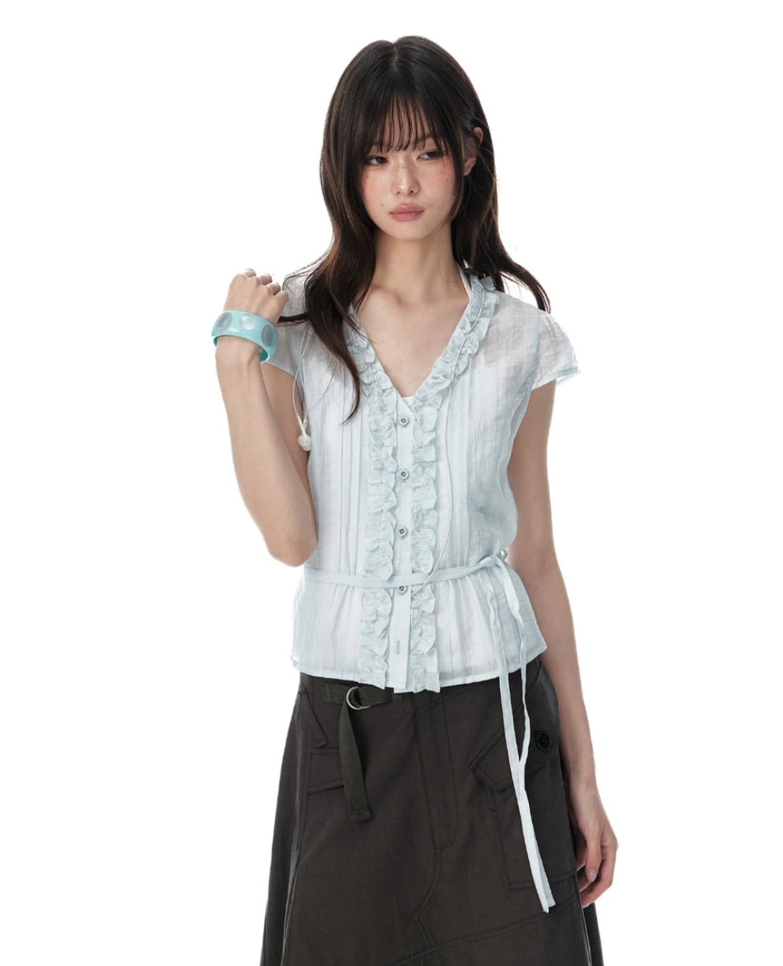디얼마이키코 JIKOO Sparkling Water Lace Ruffle 상품이미지2