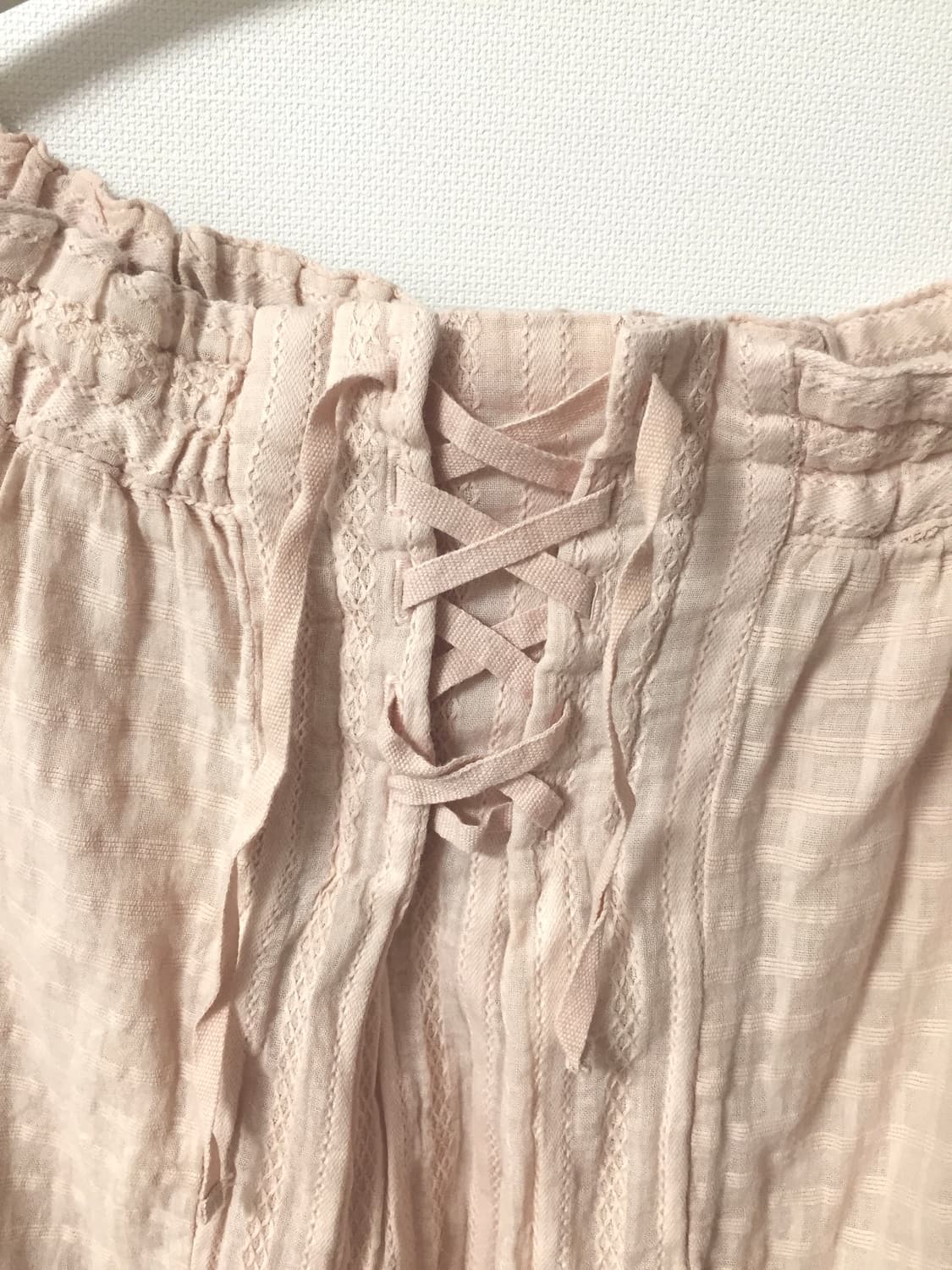 뮤트 살구 패치 미디 스커트 / 모리걸 스커트 상품이미지4