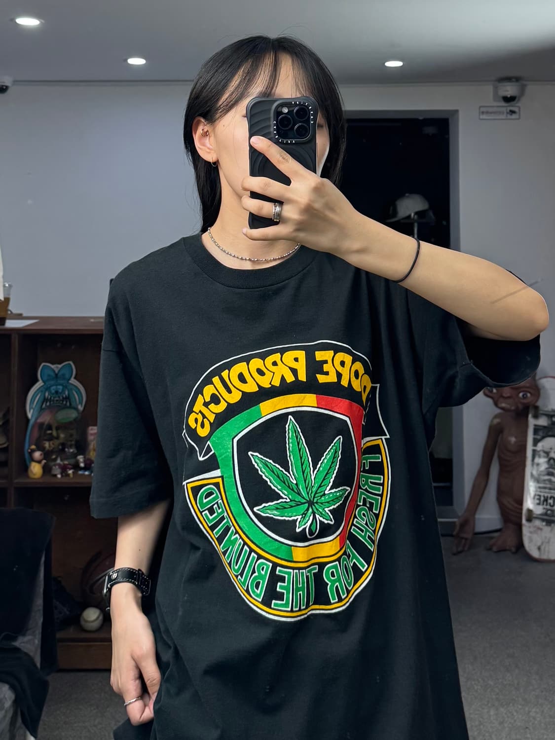 90s 프룻오브더룸 dope products 대마초 티셔츠 상품이미지6