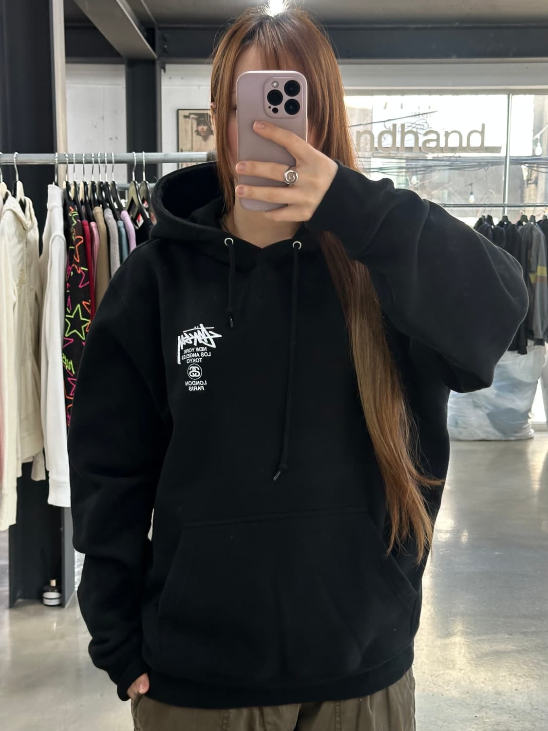 스투시 월드투어 후드티 블랙  상품이미지5