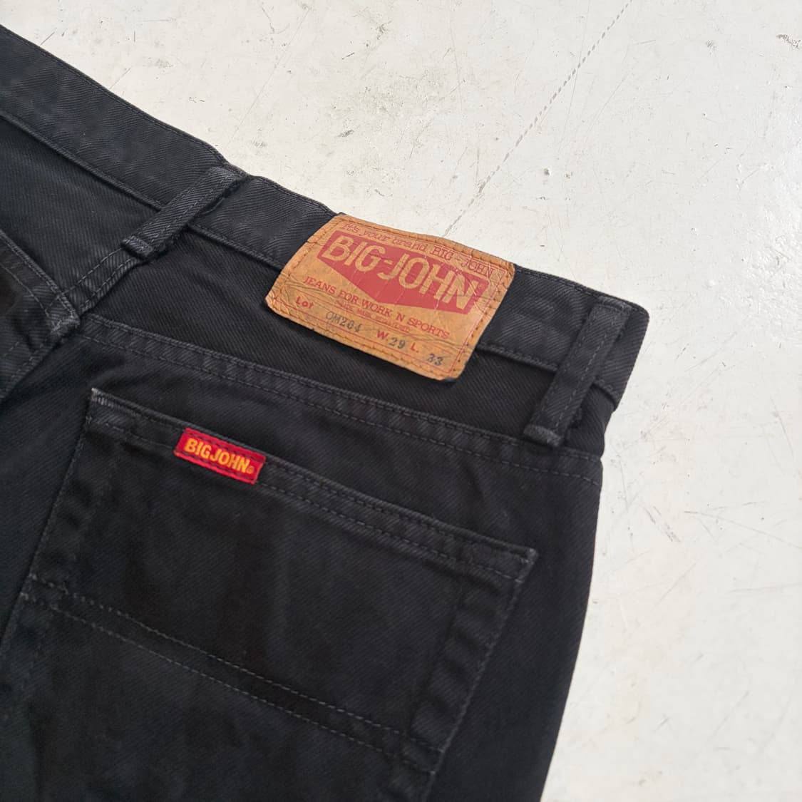 BIG JOHN 빅존 빈티지 부츠컷 블랙 코튼팬츠 29 상품이미지9