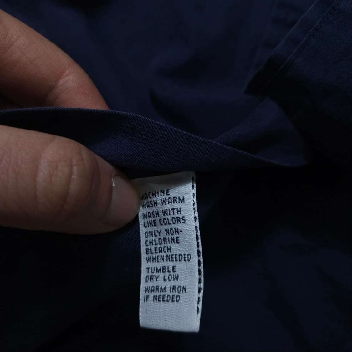 폴로 랄프 로렌 솔리드 셔츠 L 네이비 커스텀핏 상품이미지5