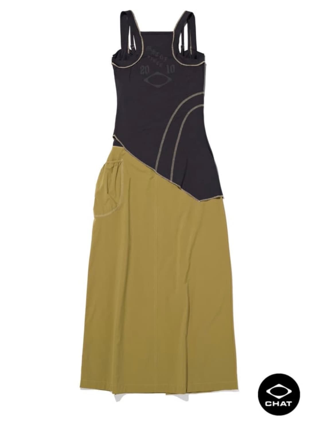 미스치프 레이어드 원피스 블랙/올리브 m 상품이미지3