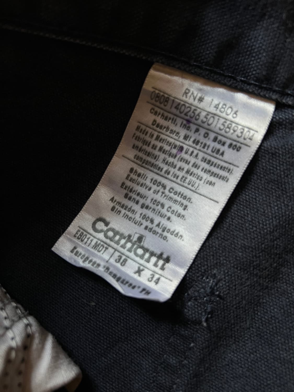 [36]칼하트 USA 미드나잇 네이비 컷오프 워크 팬츠 상품이미지7