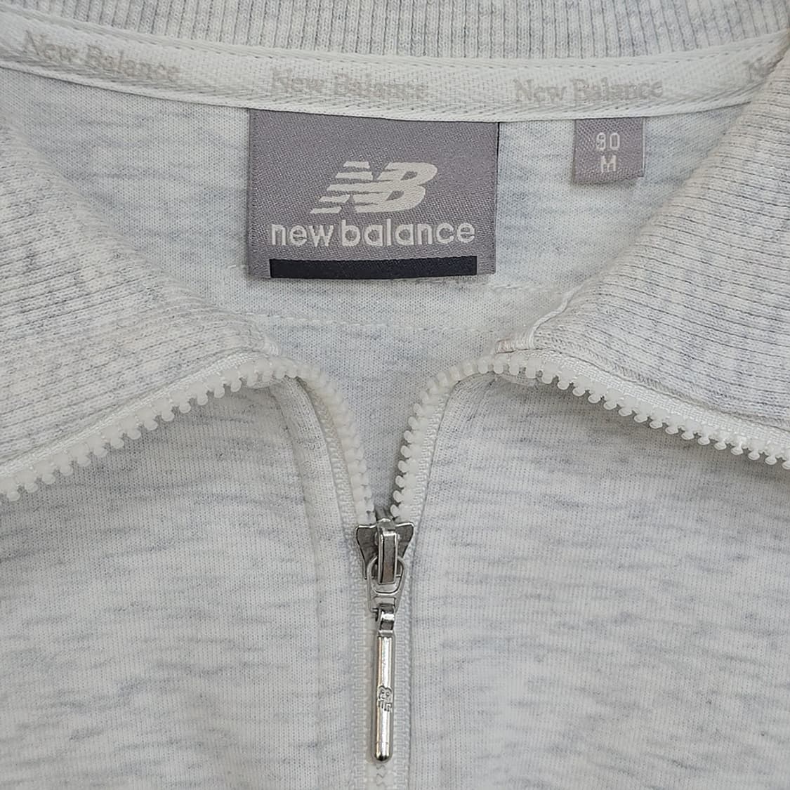 뉴발란스(new balance) 하프집업 맨투맨 그레이 90 상품이미지6