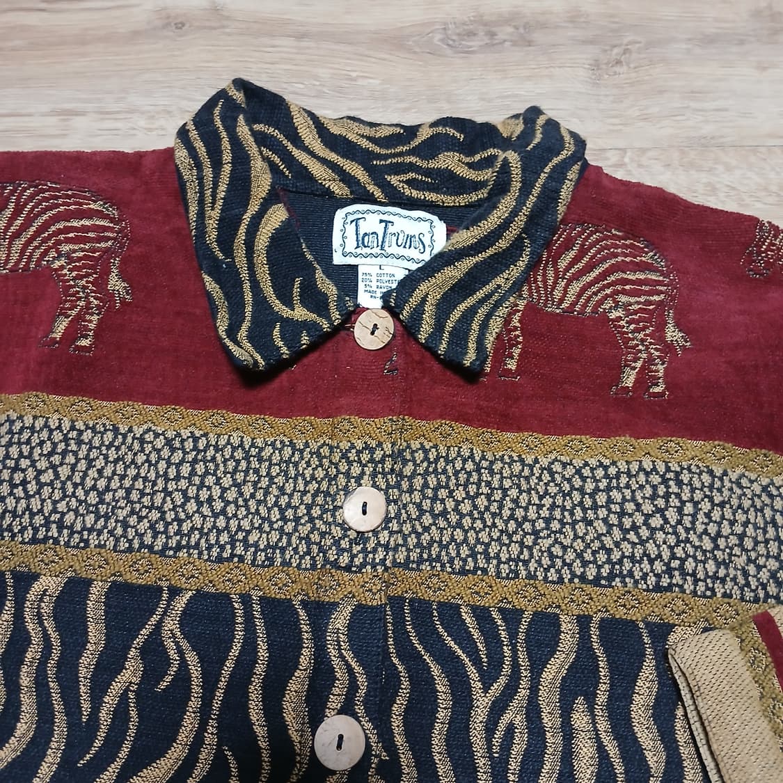 해외판 TANTrums 얼룩말 특이한 원단 짜임의 자켓 빈티지 상품이미지10