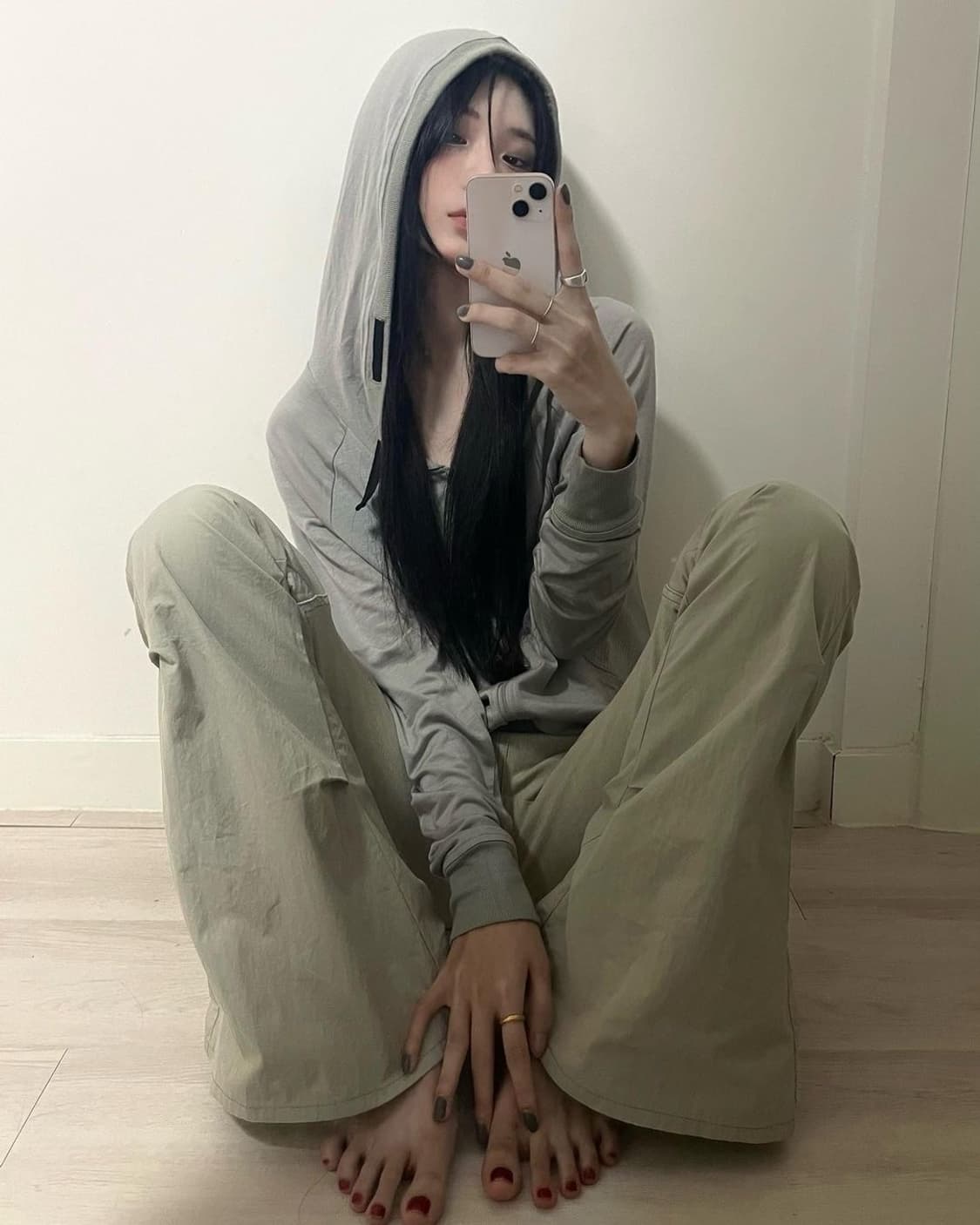 Bonnae 그레이 후드집업 상품이미지2