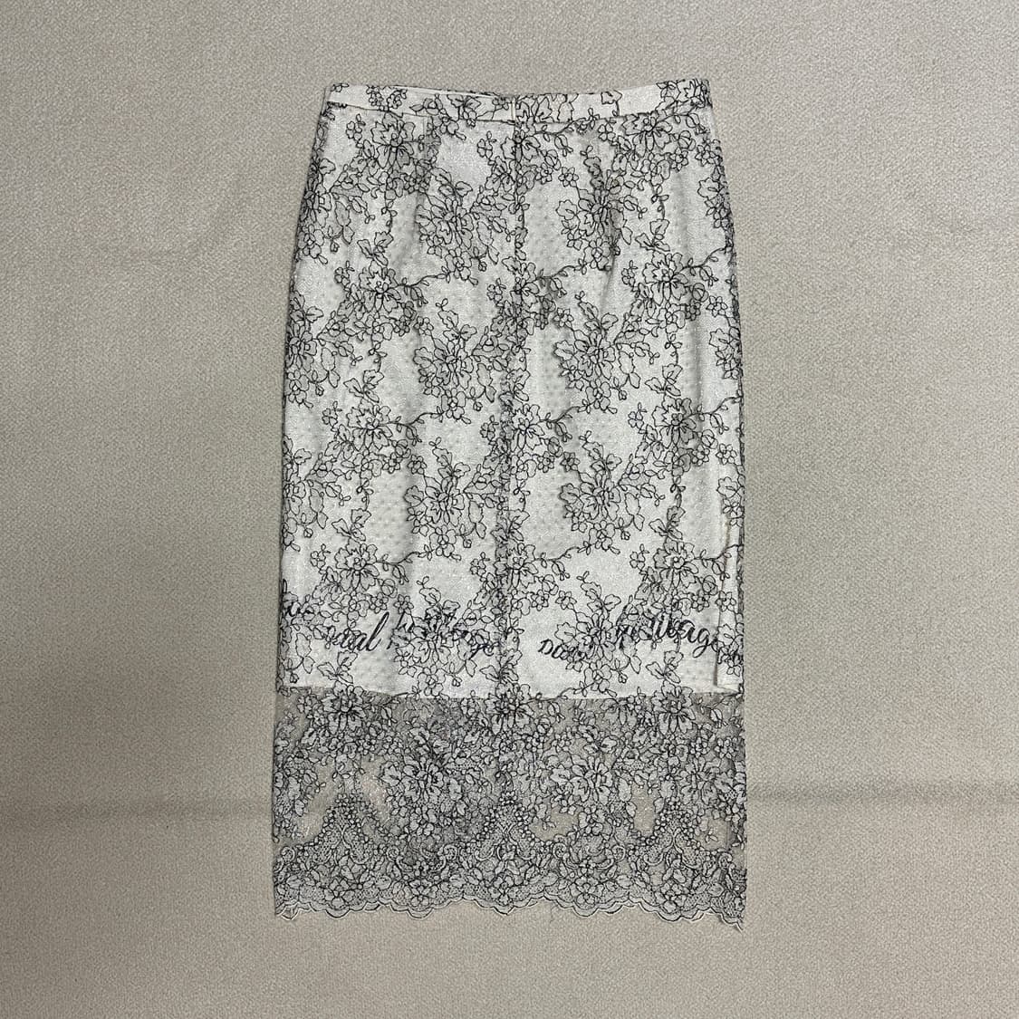 듀엘 레이스 미디 스커트 상품이미지2