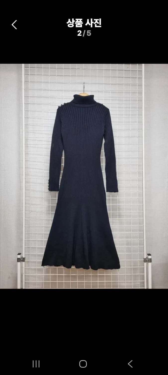 (택포) 줄로그 니트원피스 (블랙) 상품이미지2