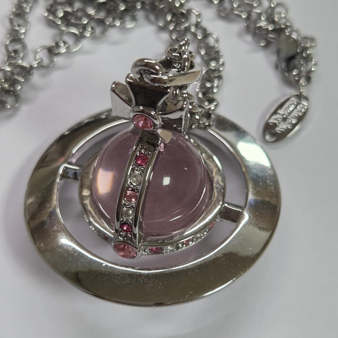 비비안웨스트우드 빅 orb 핑크 목걸이 판매합니다 상품이미지8