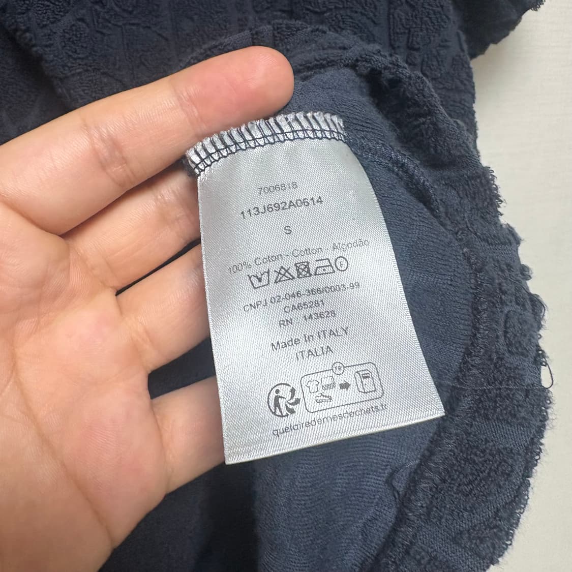 [S/새상품급] 디올 오블리크 테리 반팔티 상품이미지2