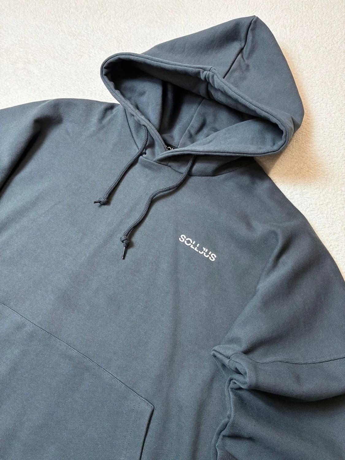 Solljus 헤비코튼 자수 오버핏 로고 후드티 PN6677 상품이미지5