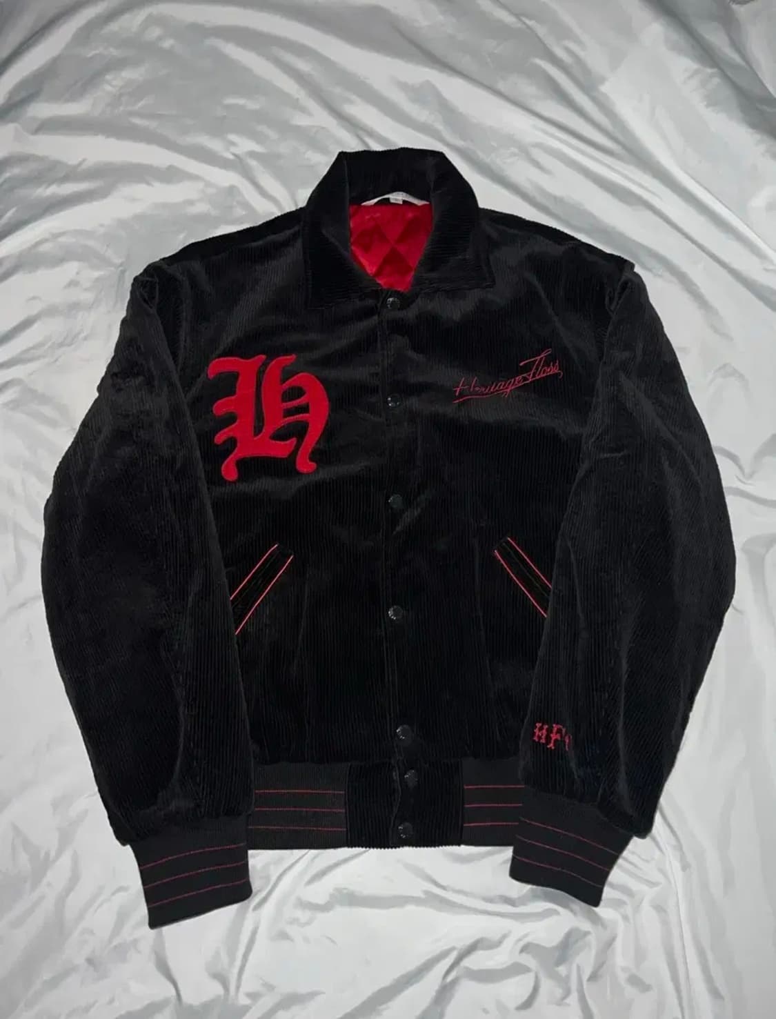 헤리티지플로스 코듀로이 바시티 블랙 L 상품이미지1