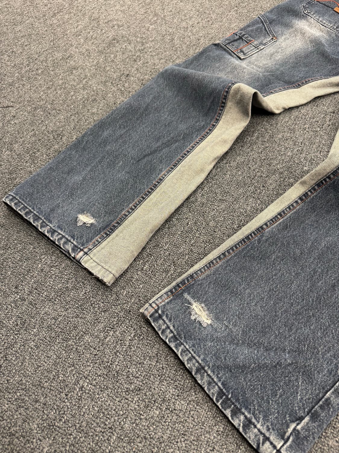 36) H&MS UNLTD US 빈티지 올드스쿨 데님 워크팬츠 힙합팬츠 상품이미지8