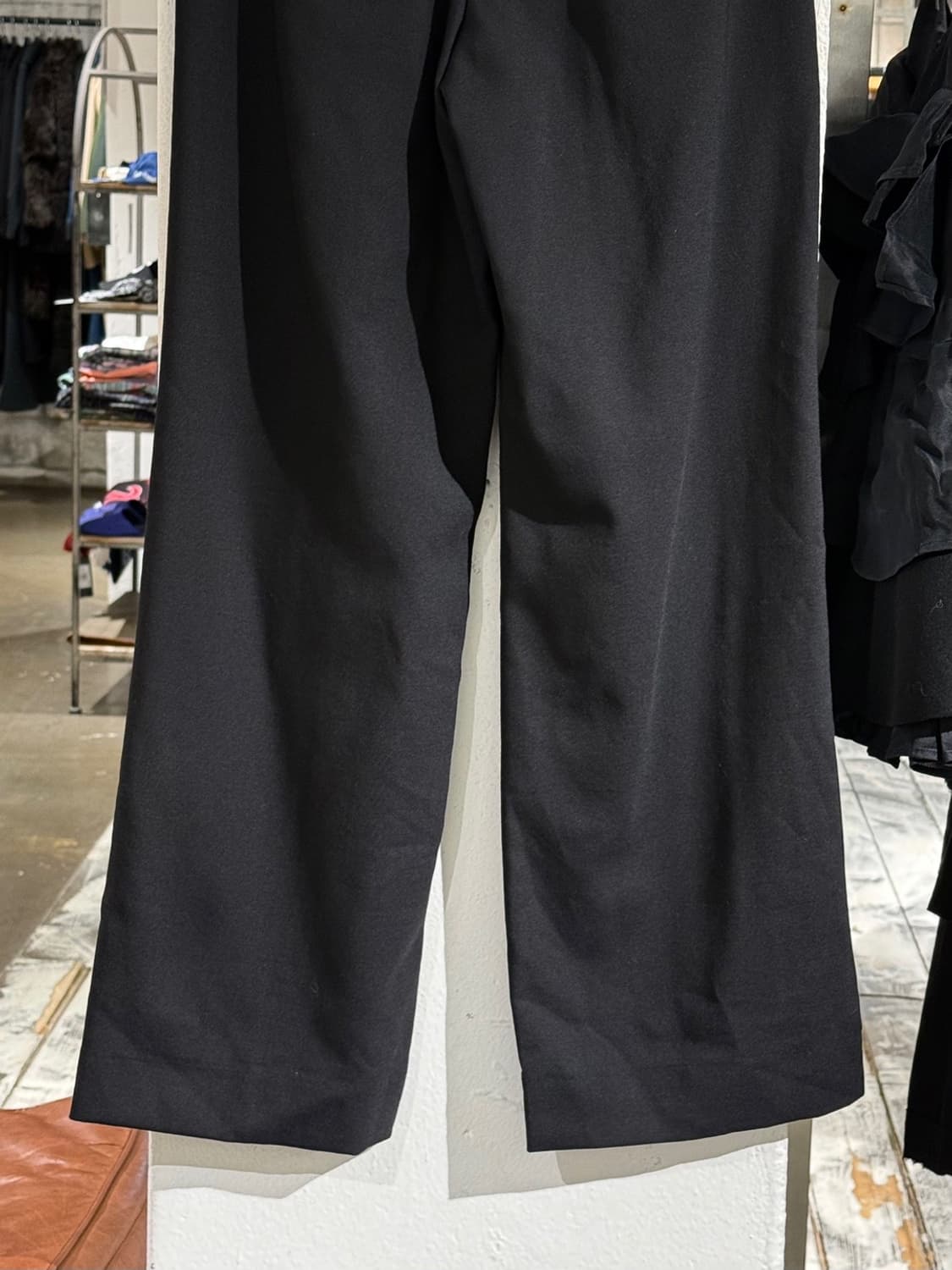 로에베 블랙 폴리 코튼 혼방 스트레이트 팬츠 상품이미지6