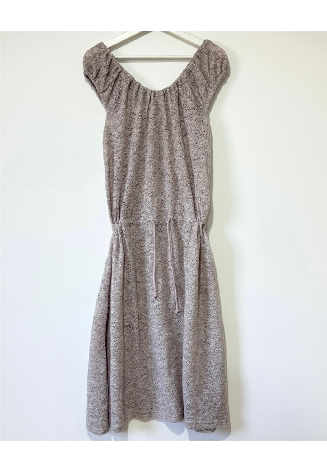 샵더기 Duggy 크로셰 롱 니트 원피스 바이올렛  상품이미지5