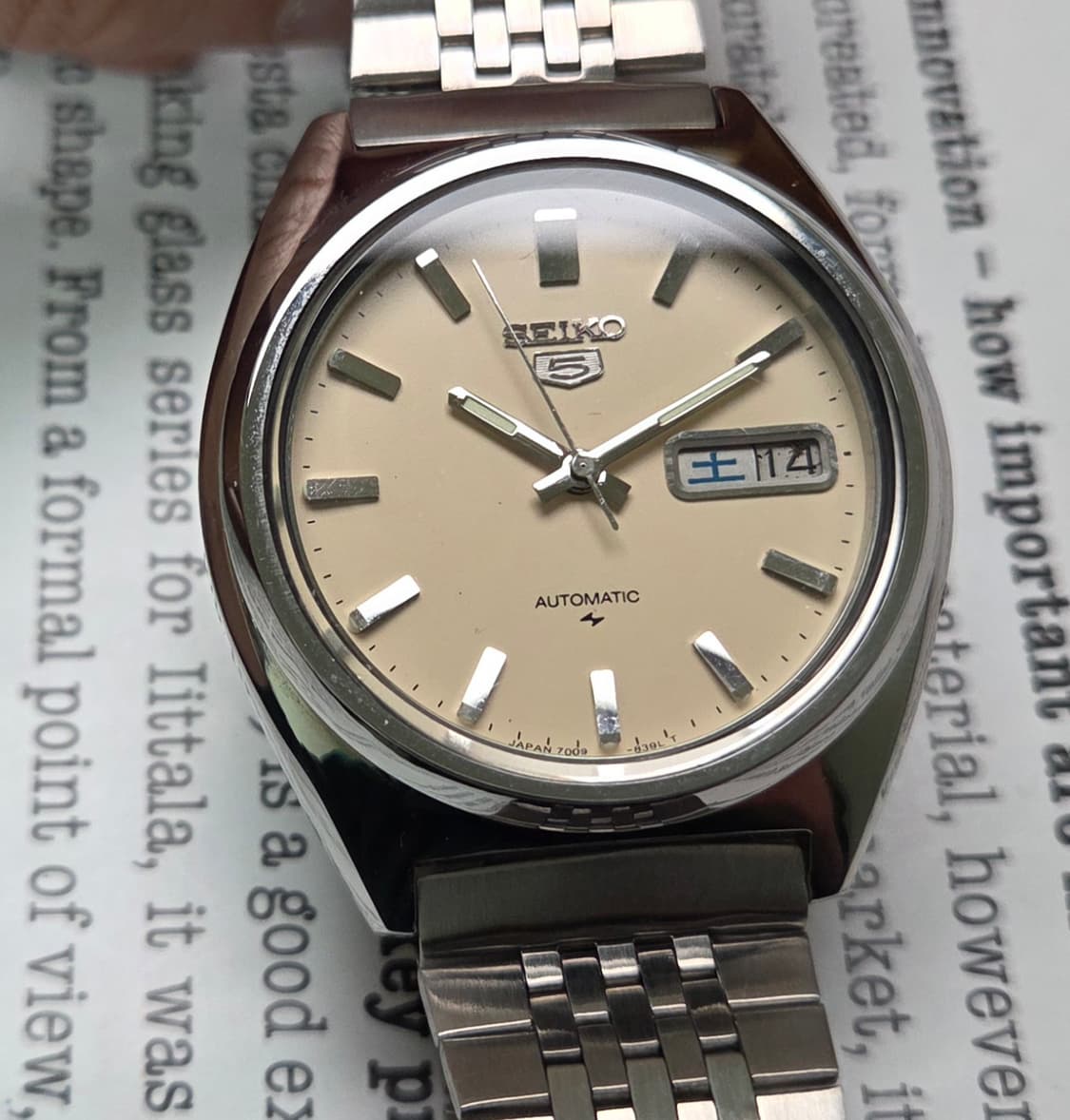 빈티지 세이코 한자 데이데이트 샌드 베이지 7009 뻐뻐시 브레이슬릿 v 상품이미지10