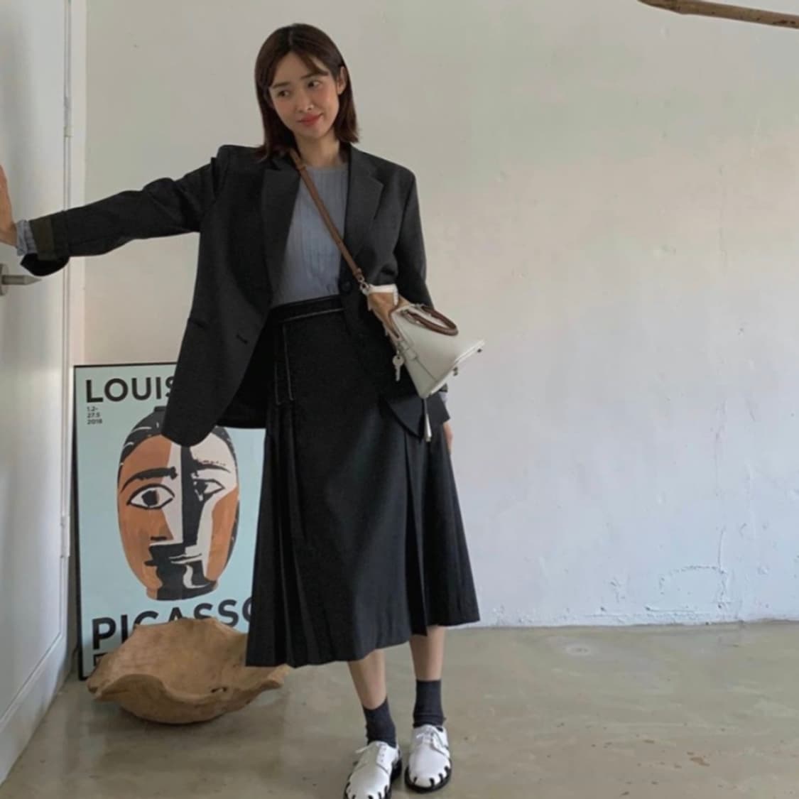 아바몰리 마틴싱글자켓 다크그레이 (드라이완료) 상품이미지7