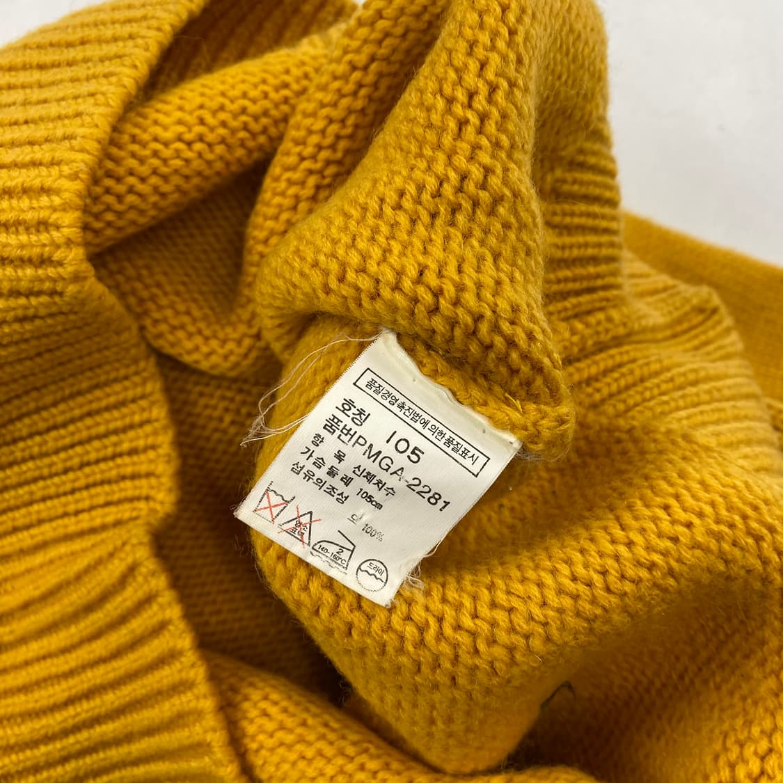 90s 폴로 자수 빅로고 울 폴라 니트(105) 상품이미지7