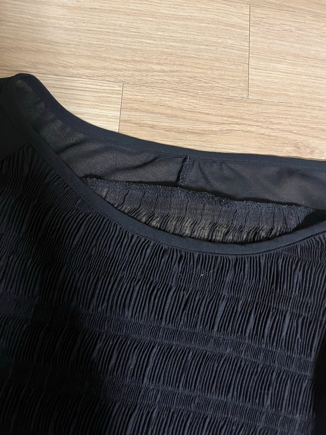 울리카 ulika 핀턱 블라우스 블랙 상품이미지2