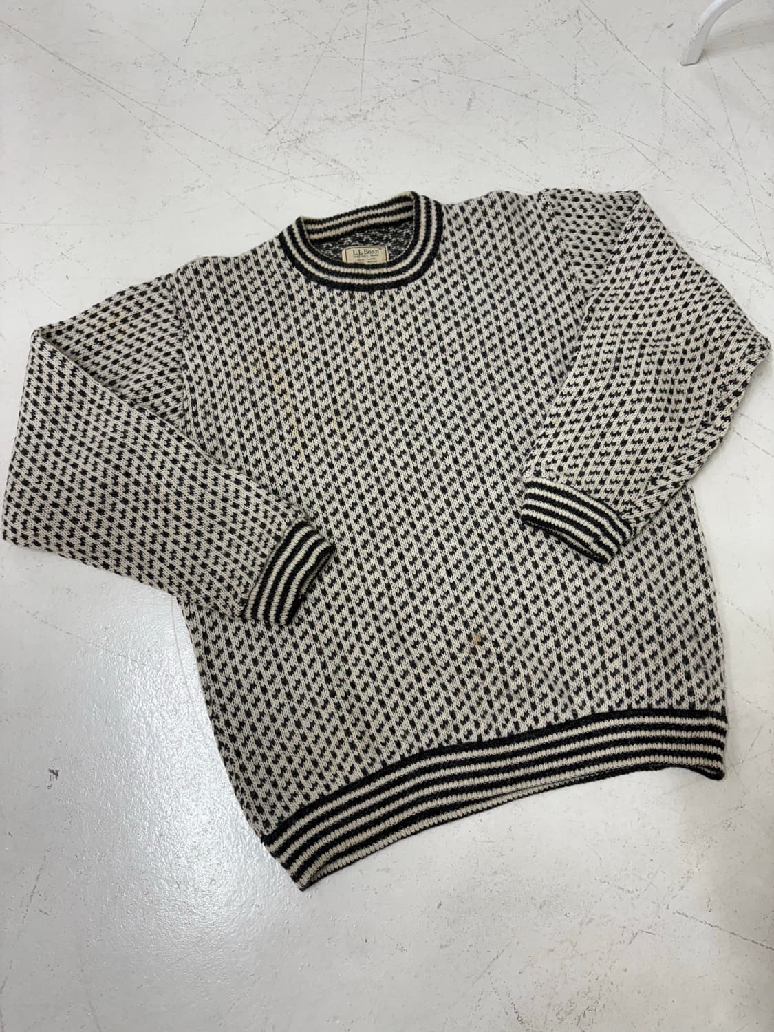 80’s LL Bean Bird eye wool Sweater. 상품이미지2