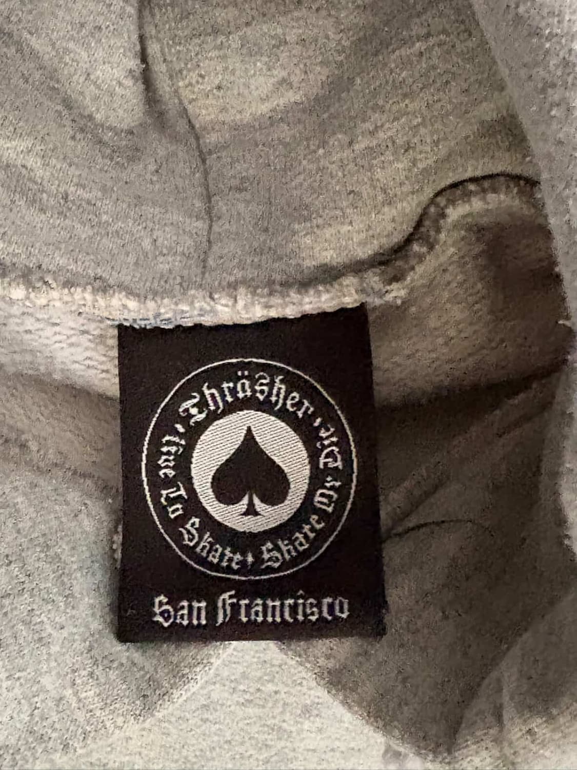 트래셔 플레임 로고 후드티 그레이 상품이미지3