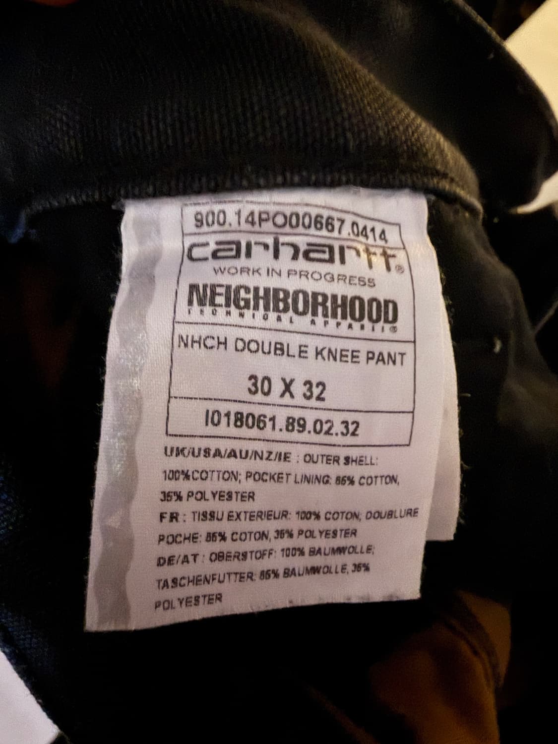 네이버후드 X 칼하트 레오파드 더블니 상품이미지4