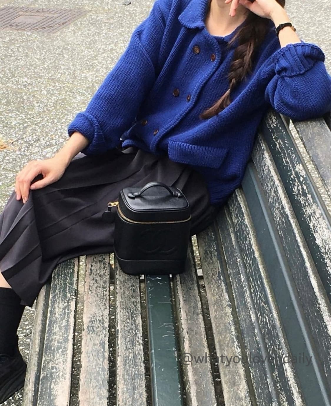 오버테이크 OVERTAKE 마크 더블 가디건 (블루) 상품이미지3