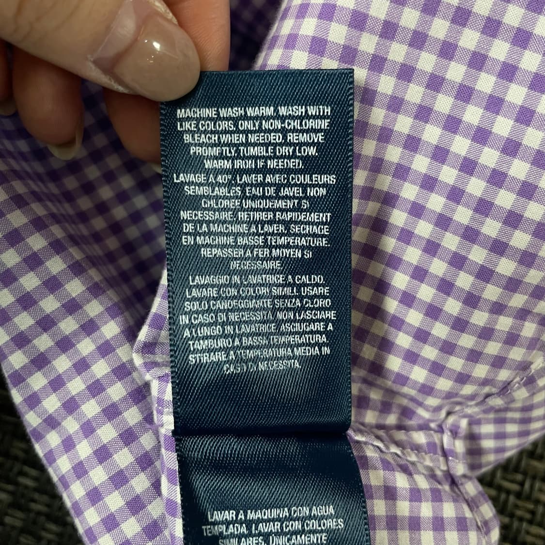 폴로랄프로렌 키즈 그린포니 퍼플 마이크로 체크 긴팔 셔츠 5 상품이미지7