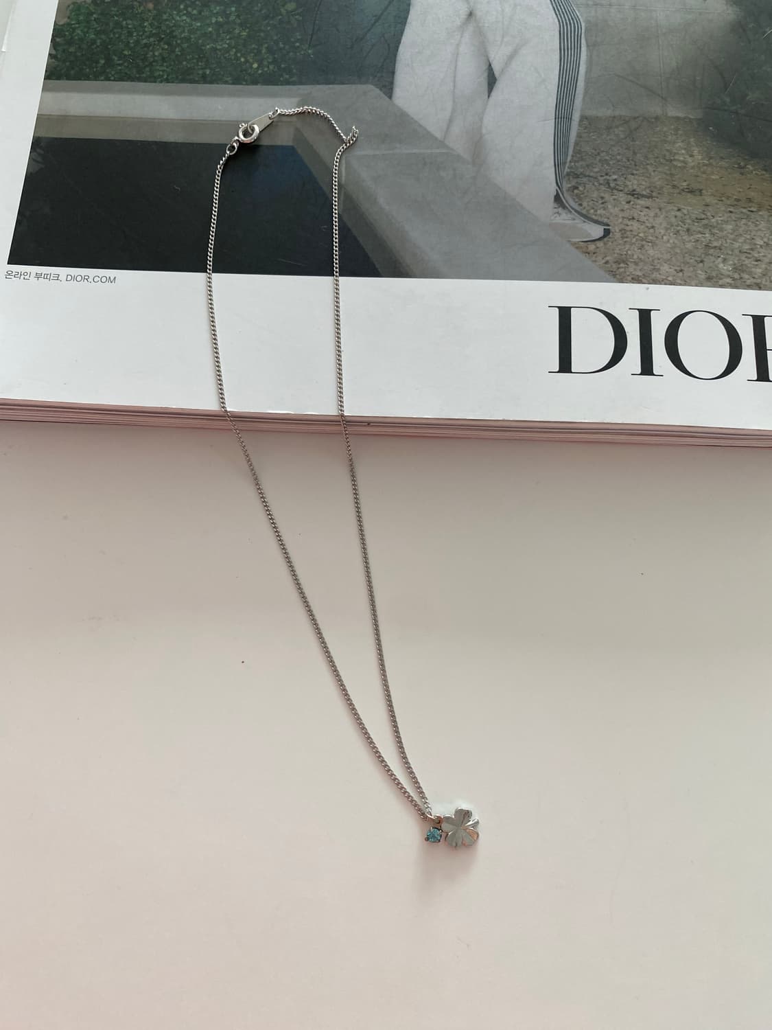 클로버 스톤 빈티지 목걸이  상품이미지3