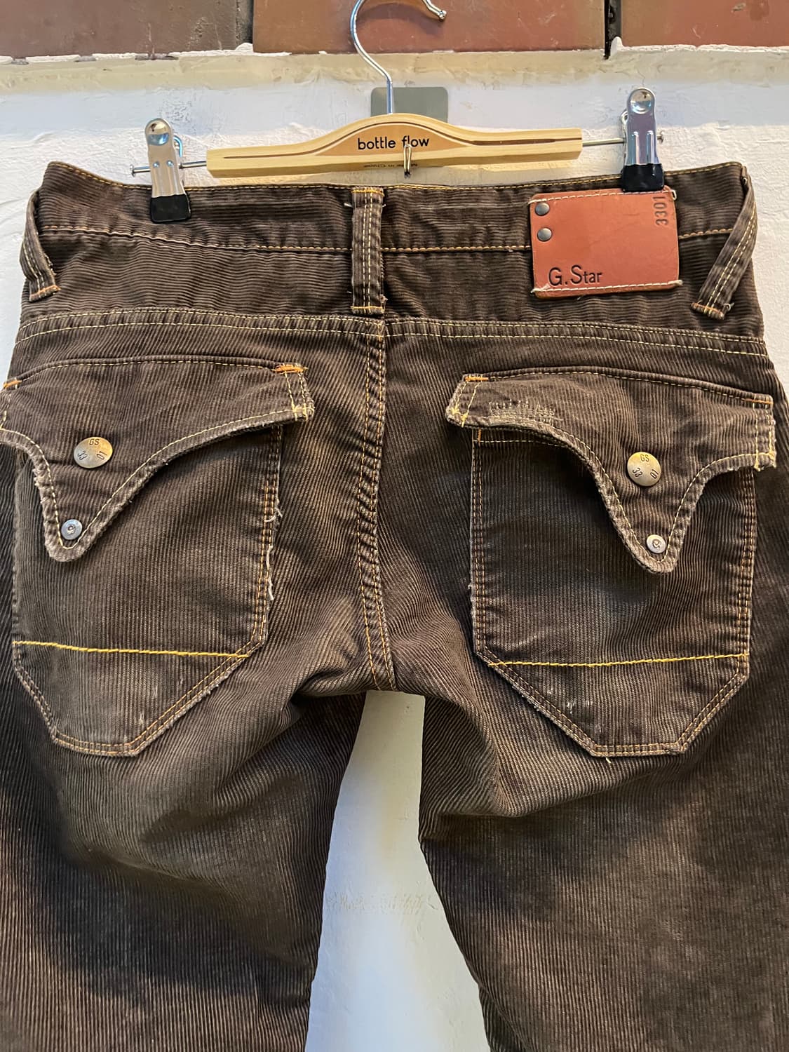 G-Star Raw 3301 브라운 슬림 코듀로이 팬츠 30x32 상품이미지8