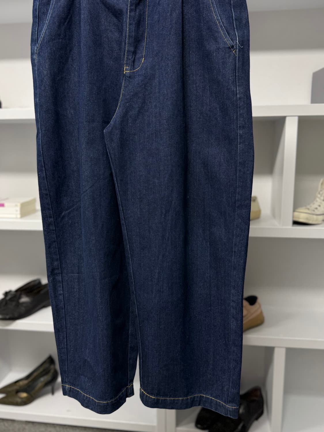 빈티지 원턱 데님 팬츠 상품이미지3