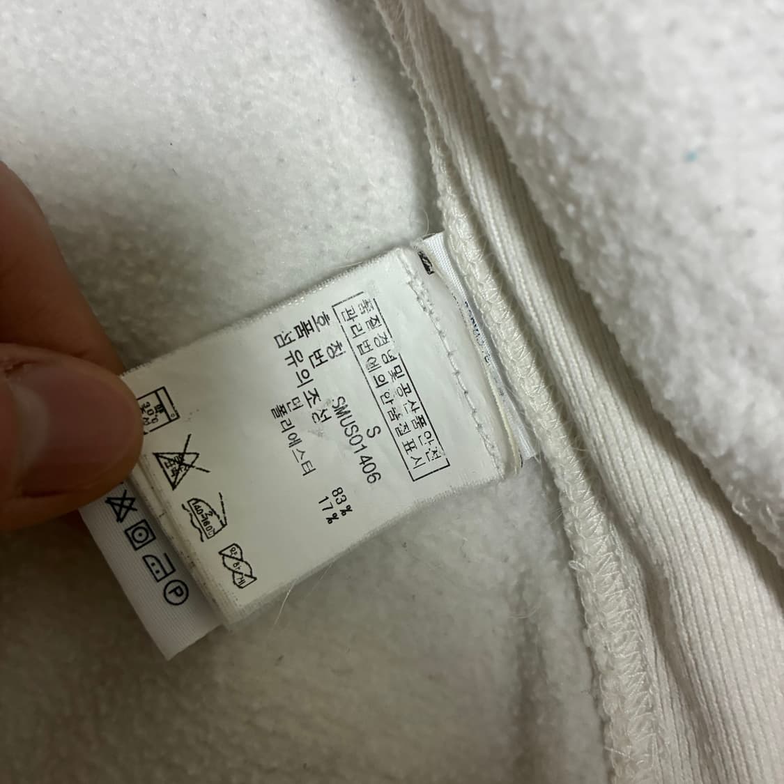 폴로 빅포니 체크 후드집업 화이트 S 상품이미지5